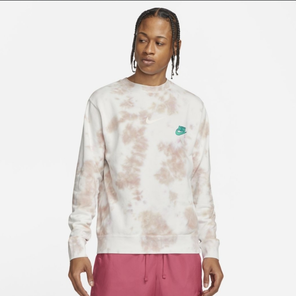 Nike Tie-Dye Logo Festival Crewneck Sweat Shirt Size Medium